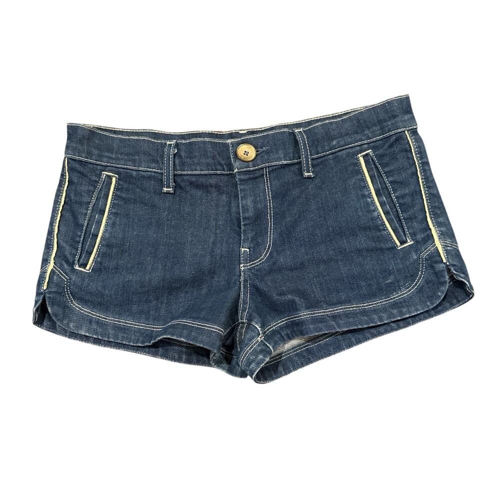 7 For All Mankind Jean Shorts 74AMK Boho Festival Retro Hippie 2" USA Size 28